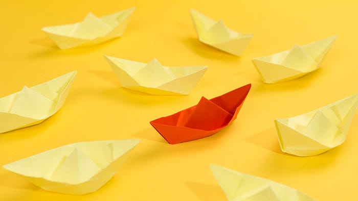 victoria-riess-leader-abstract-arrangement-with-paper-boats-yellow-background